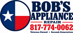 Bobs Appliance logo with a Texas flag